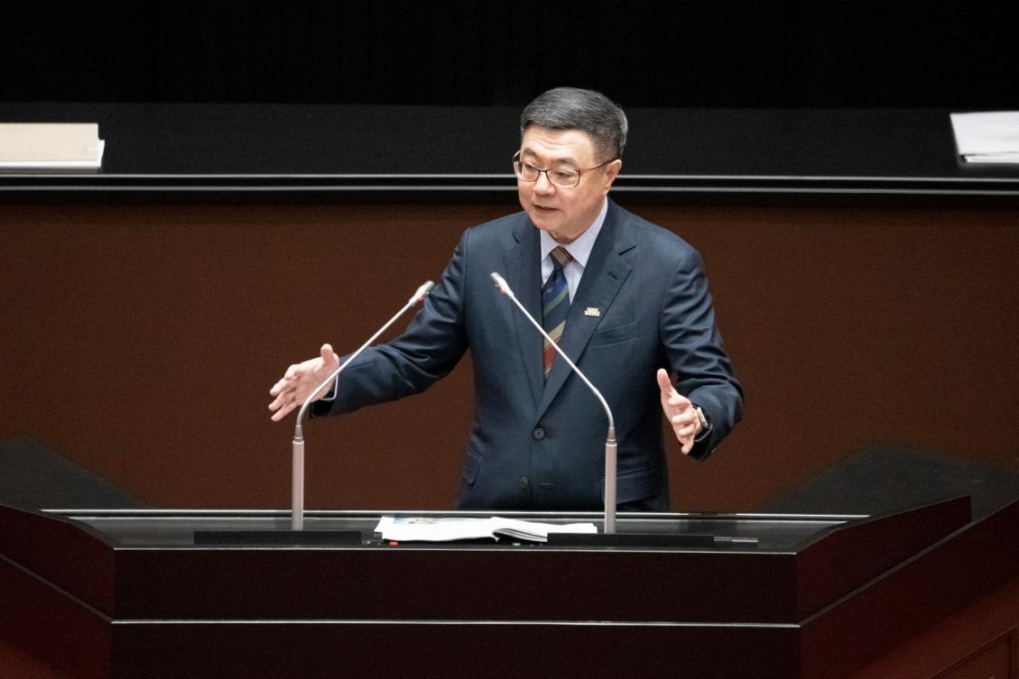 Premier Cho Jung-tai reiterated that Taiwan is a “sovereign and independent country,” and again called for talks. (AFP file photo)