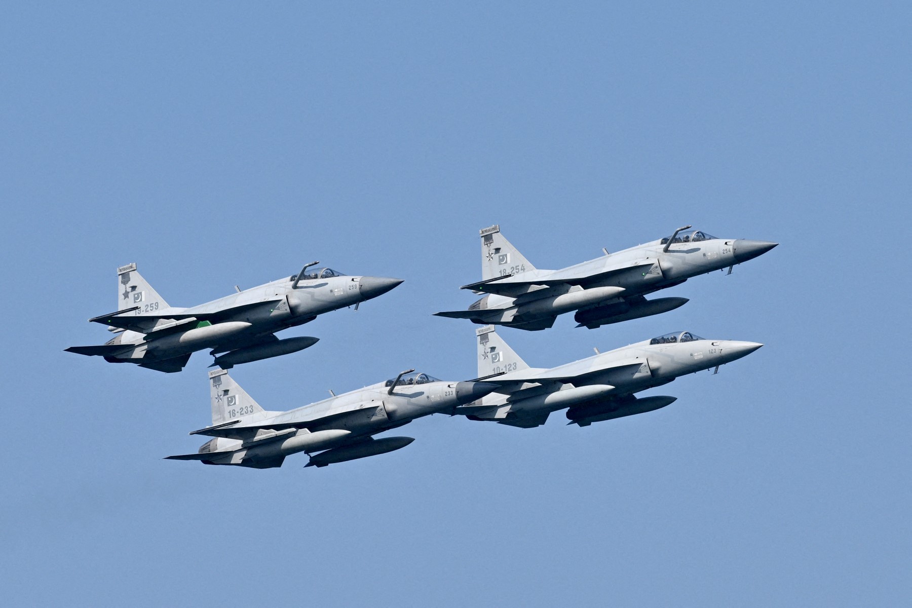 Pakistan deployed a full squadron of around 16 aircraft, mostly JF-17 fighters, which were sent to Saudi Arabia in early April, Reuters reported. (AFP file photo)