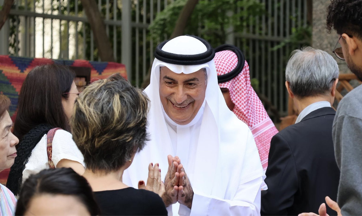 A traditional Saudi tent was set up in the embassy’s courtyard, giving guests a memorable break from the busy city of Tokyo. (Supplied)
