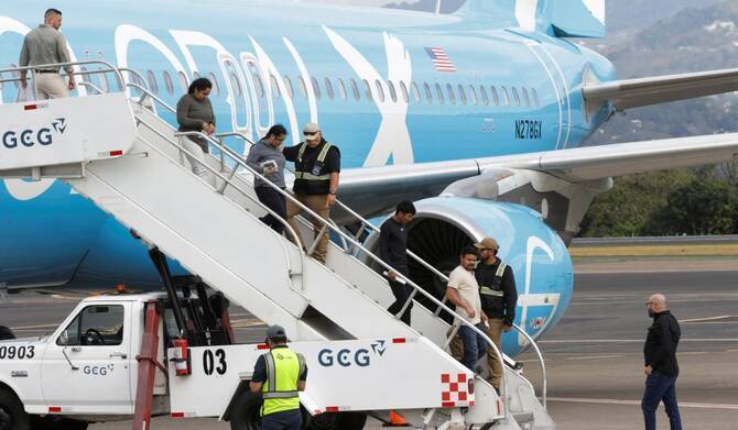 Nine migrants deported from the United States landed in Sierra Leone on Wednesday, the West African country said, in the latest example of the Trump administration’s widely criticized deals with African nations to take third-country deportees. (X/@NahBabyNahNah)