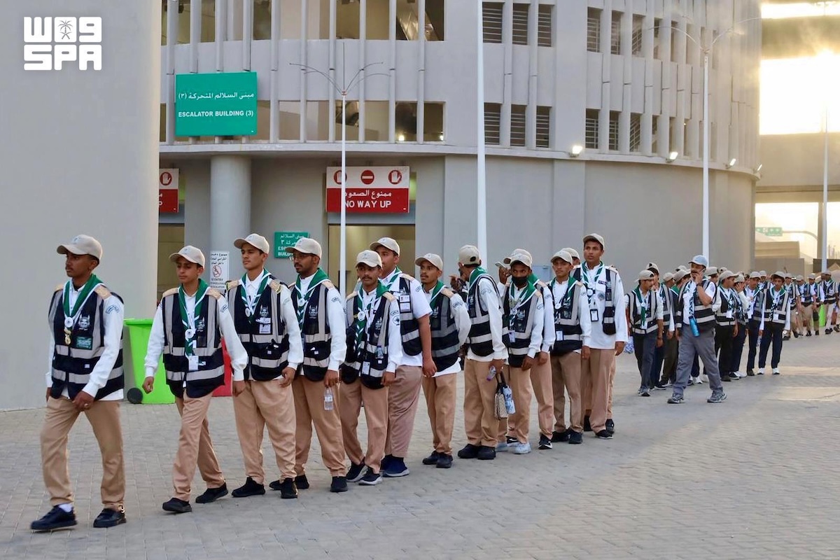 Scout units are deployed morning and evening across various locations in the holy sites to monitor routes and camps, update data, and identify guidance points. (SPA)