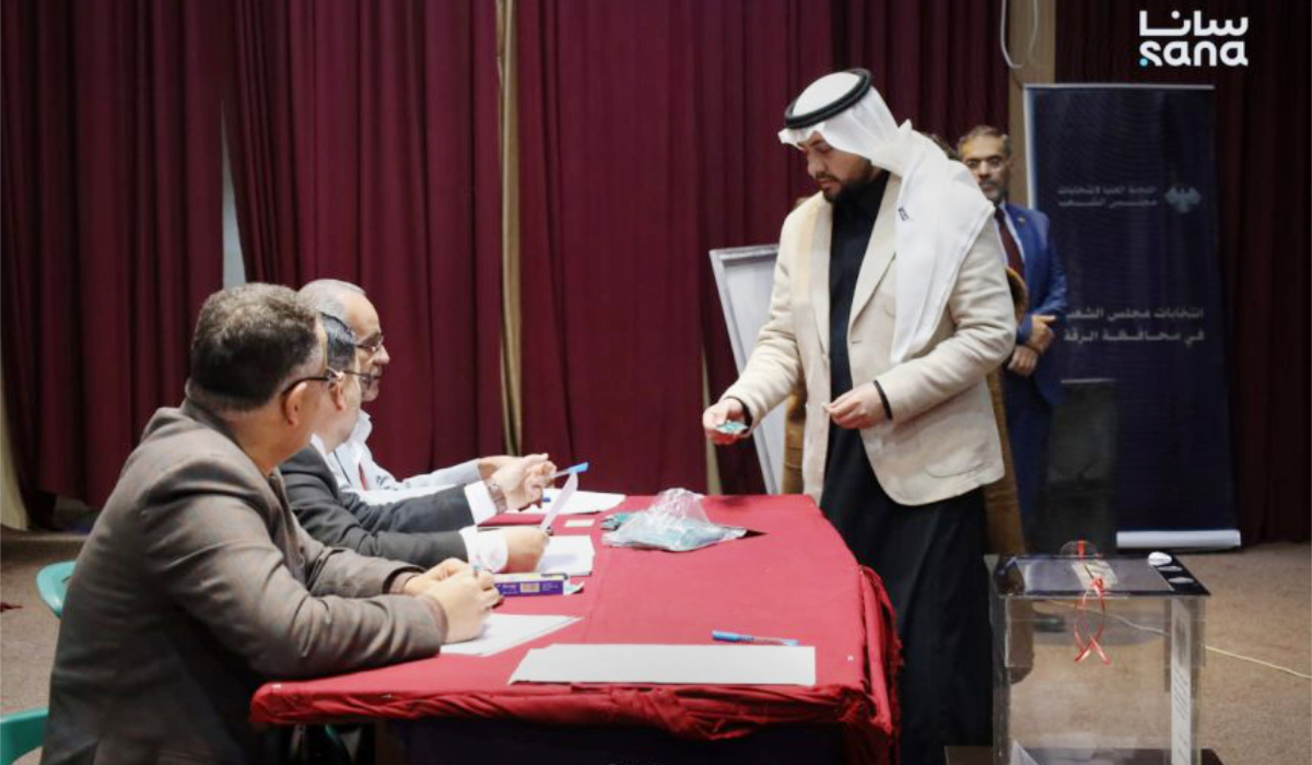 The electoral process underway in the countryside of Raqqa. (SANA file photo)