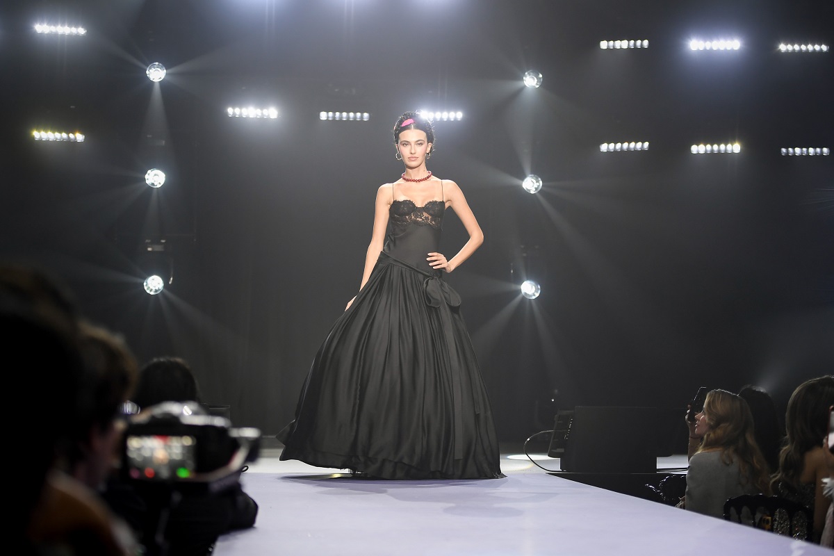Amira Al-Zuhair walked the runway at the event in Cannes. (Getty Images)