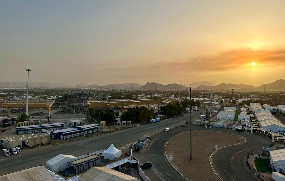 At the peak of Hajj, pilgrims make their way to Mount Arafat. (Supplied)