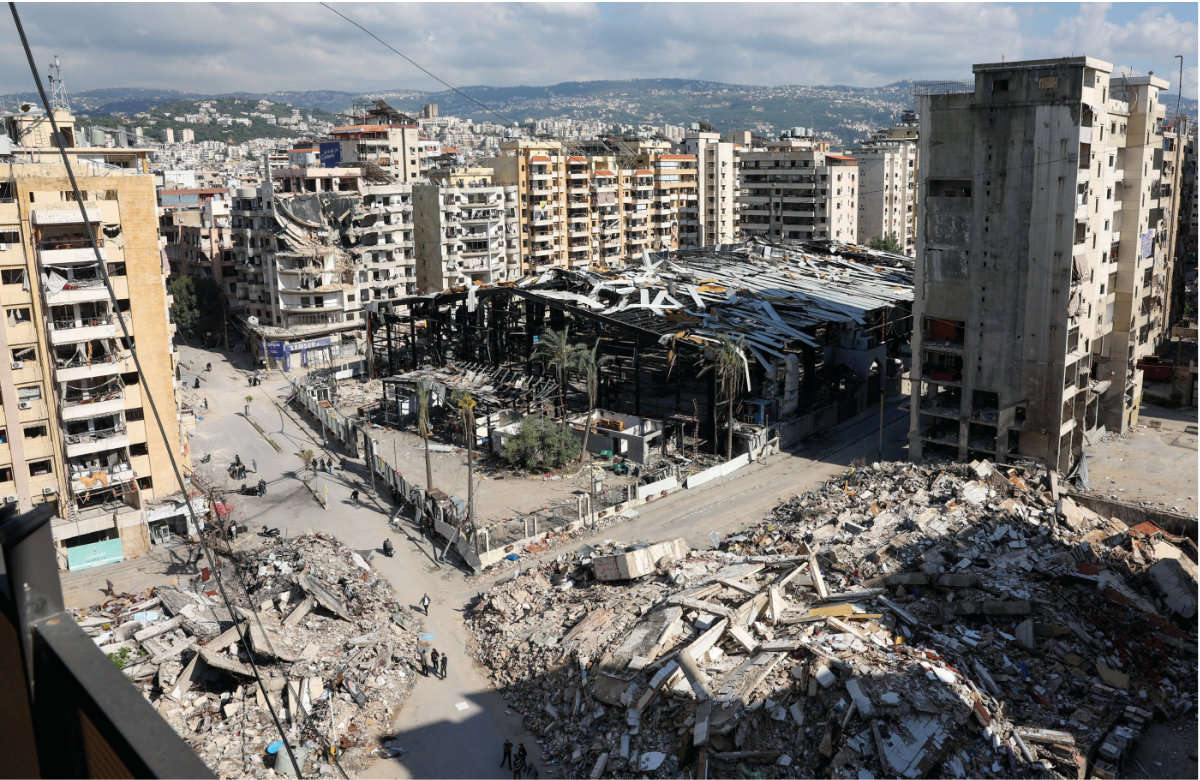 Site of Israeli strikes that took place before a temporary ceasefire went into effect, in the southern suburbs of Beirut, Lebanon, on May 6, 2026. (Reuters)