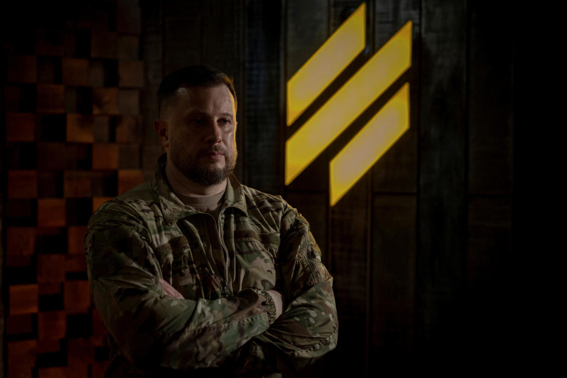 Brig. Gen. Andriy Biletsky of the Third Army Corps of the Ukrainian Armed Forces poses for pictures after an interview at an undisclosed location in the Kharkiv region, Ukraine, May 21, 2026. (Reuters)