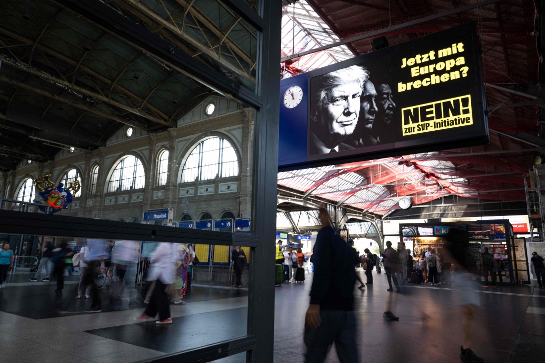 A photo of a train station in Zurich, Switzerland. (AFP)