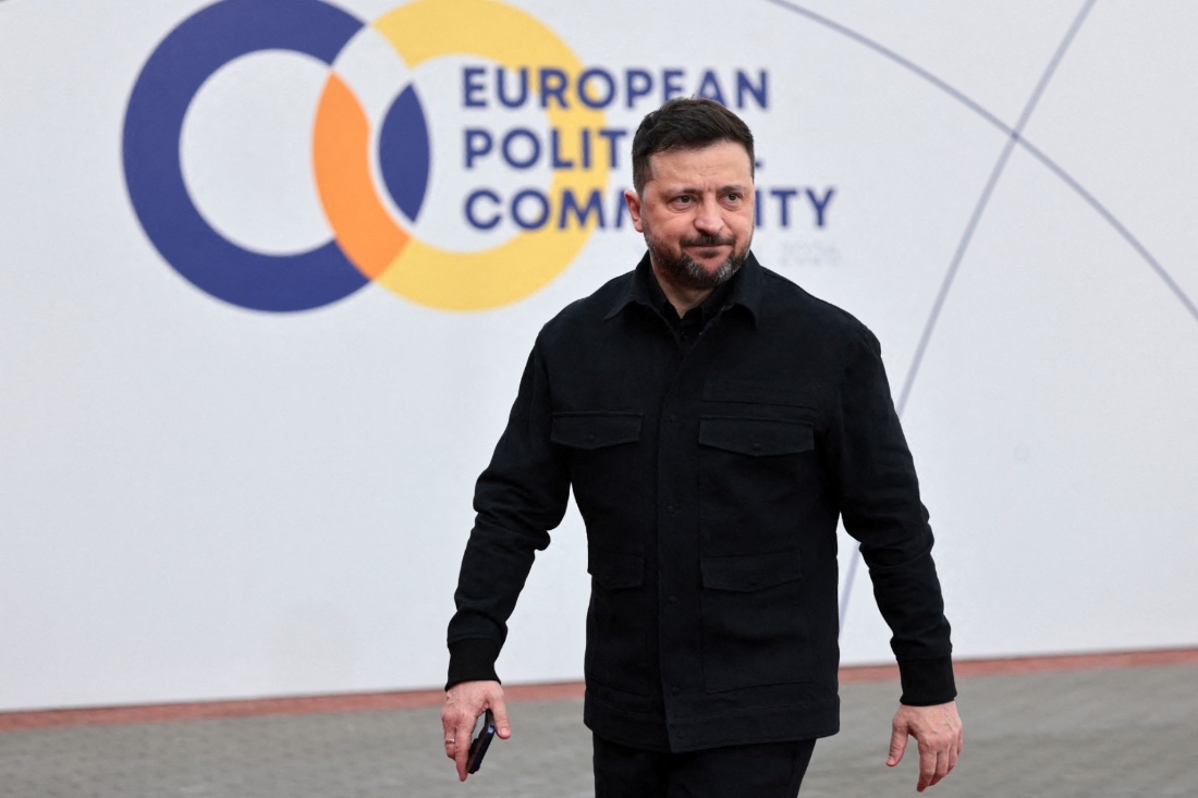 Ukraine's President Volodymyr Zelensky at the 8th European Political Community (EPC) summit in Yerevan, Armenia. (AFP)