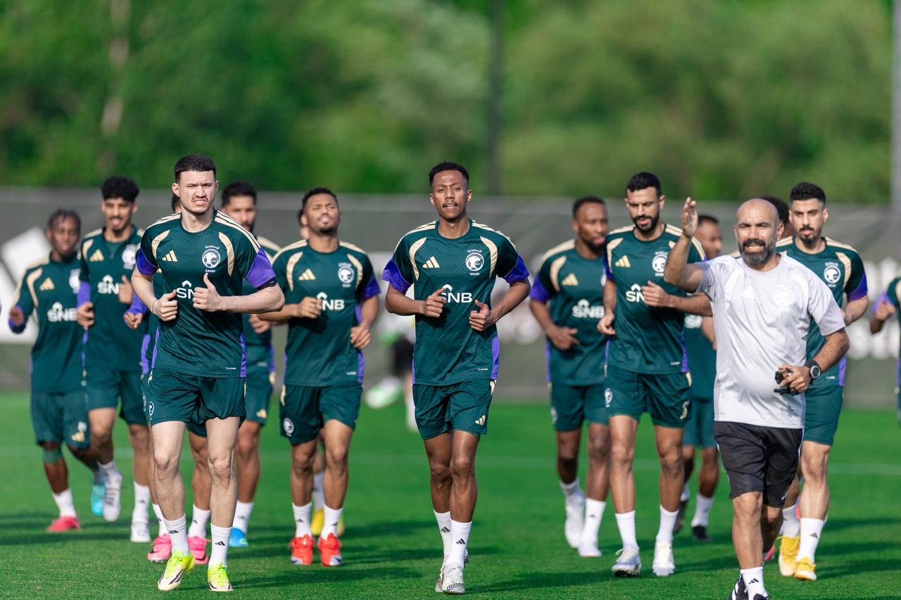 Saudi Arabia continued preparations in New York on Friday ahead of a friendly against Ecuador as the Green Falcons build toward the World Cup, which starts next month. (Supplied)