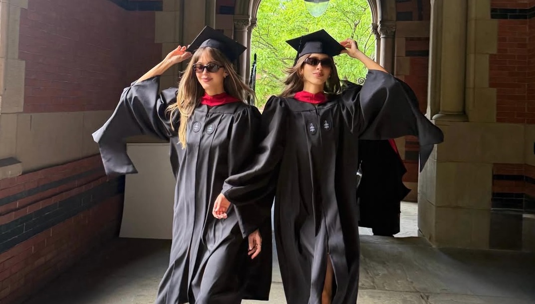 The sisters took to social media this week to celebrate earning their master's degrees. (Instagram)