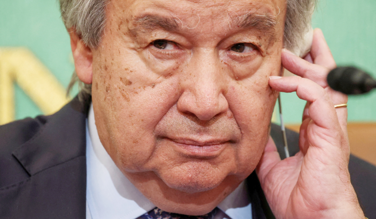United Nations Secretary-General Antonio Guterres attends a press conference at Japan National Press Club in Tokyo, Japan May 20, 2026. (REUTERS)