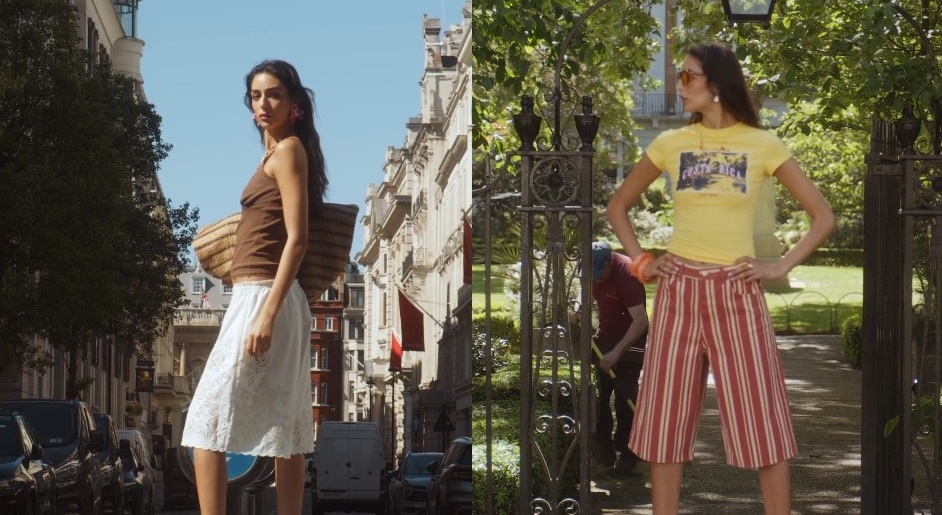 In a short video for ASOS, shared on the retailer’s social media pages, the 26-year-old model stands on a cube pedestal in various locations (Instagram)