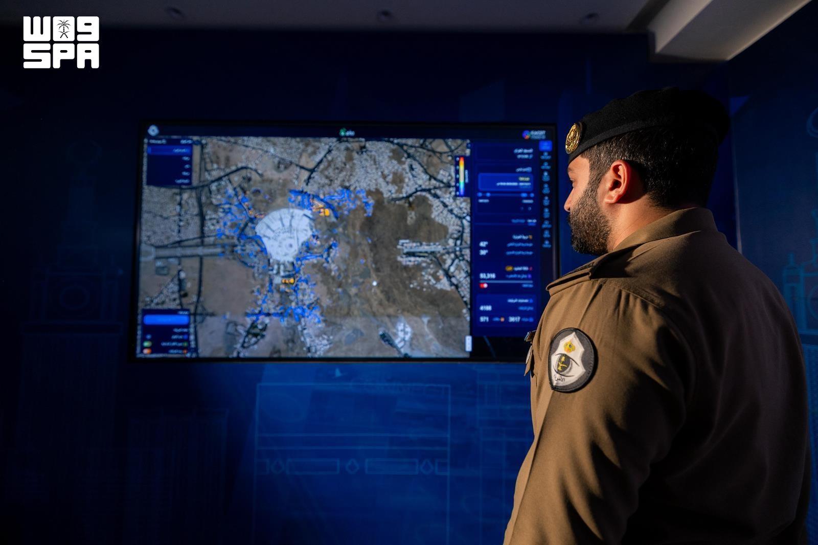 The platform supports security and operational activities in the holy sites, improving response speed and decision-making during Hajj and Umrah seasons. (SPA)