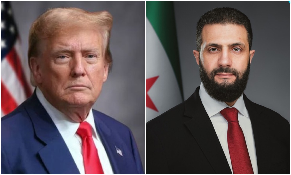 US President Donald Trump and Syrian President Ahmed Al-Sharaa. (SANA)
