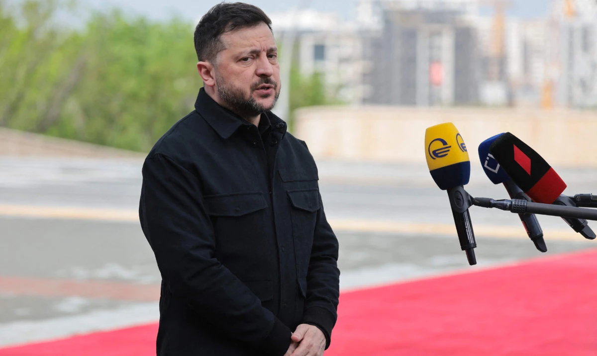 Ukraine's President Volodymyr Zelensky arrives to attend the 8th European Political Community (EPC) summit in Yerevan on May 4, 2026. (AFP)