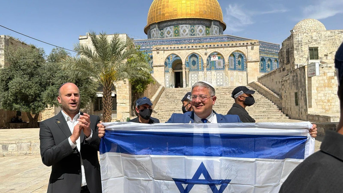 Israeli far-right minister Itamar Ben-Gvir storms Al-Aqsa on Jerusalem Day