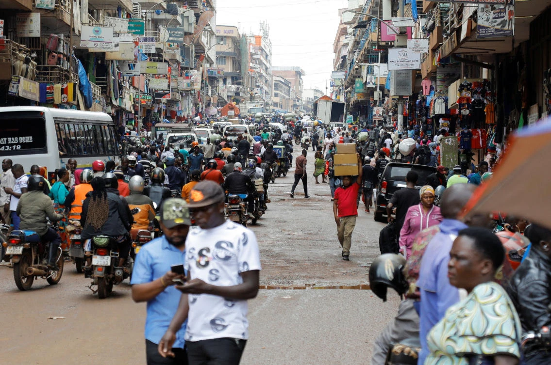 Uganda said on Saturday that three new Ebola cases had been confirmed there, taking the total of confirmed cases to five. Above, Ben Kiwanuka street in Kampala on May 21, 2026. (Reuters)