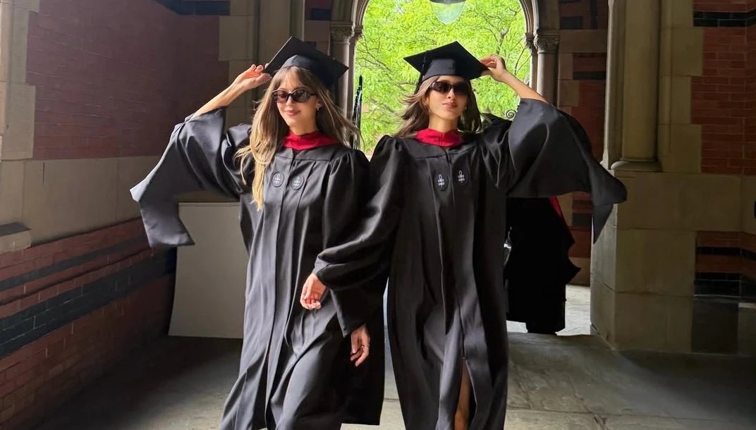 The sisters took to social media this week to celebrate earning their master's degrees. (Instagram)