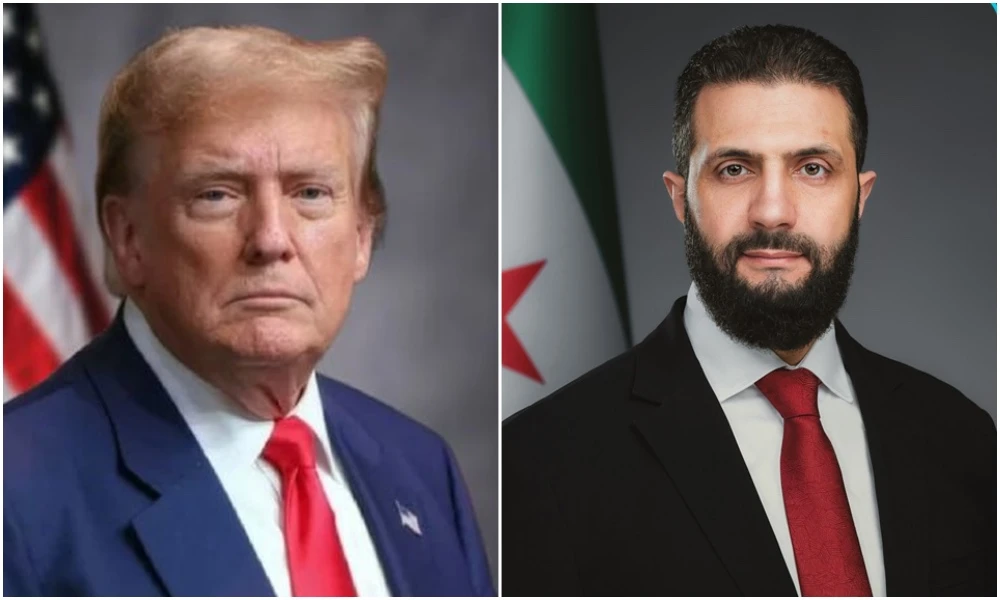 US President Donald Trump and Syrian President Ahmed Al-Sharaa. (SANA)