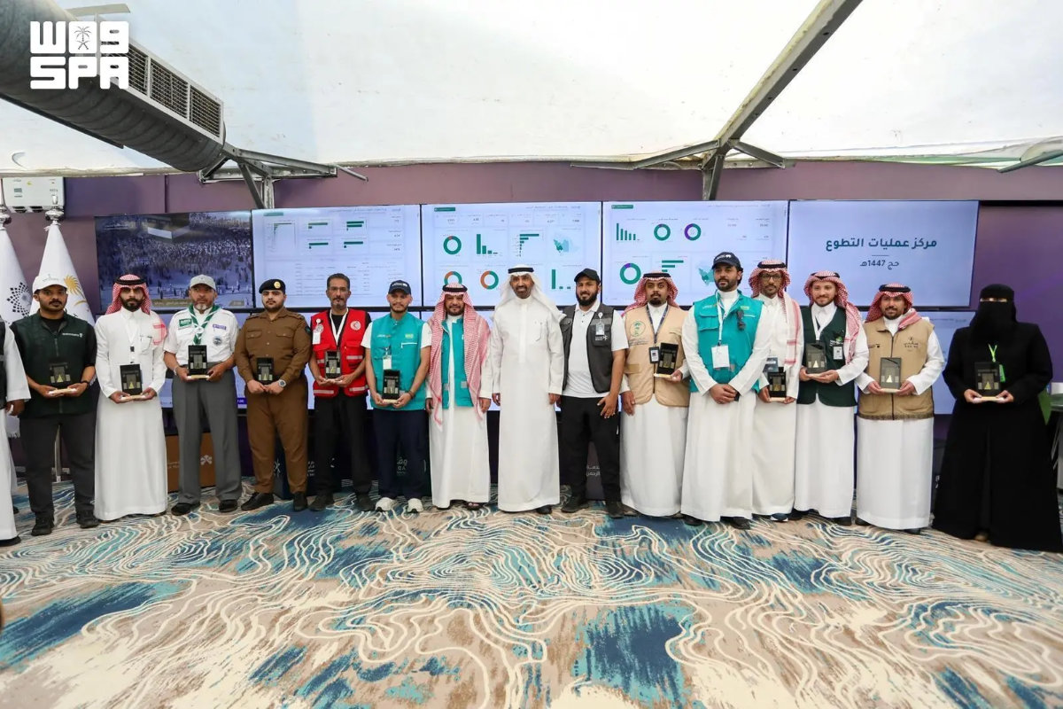 More than 39,000 volunteers participated in the Kingdom's Hajj 2026 operations, helping support over 1.7 million pilgrims. (SPA photo)