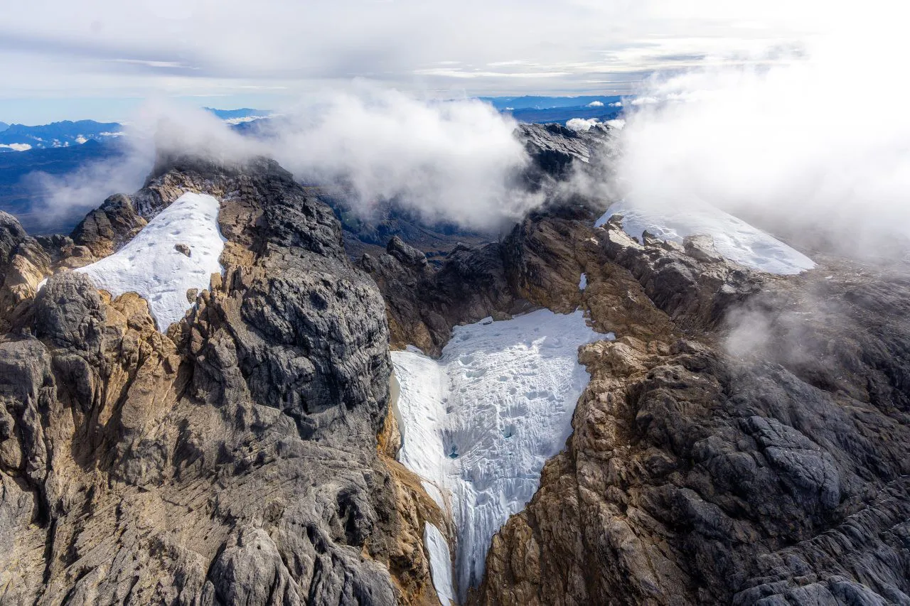 Glaciers on Puncak Jaya, mountains in Indonesia’s easternmost province of Papua, in 2024. (BMKG)