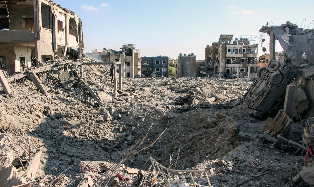 A photograph shows the aftermath of Israeli airstrikes in the Burj al-Chamali area near the southern city of Tyre, on June 2, 2026. (AFP)