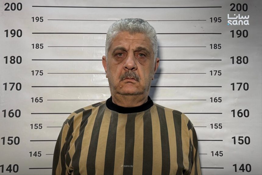 Ghassan Assaf, a former officer in the former Bashar Assad regime’s military, following his arrest. (SANA)