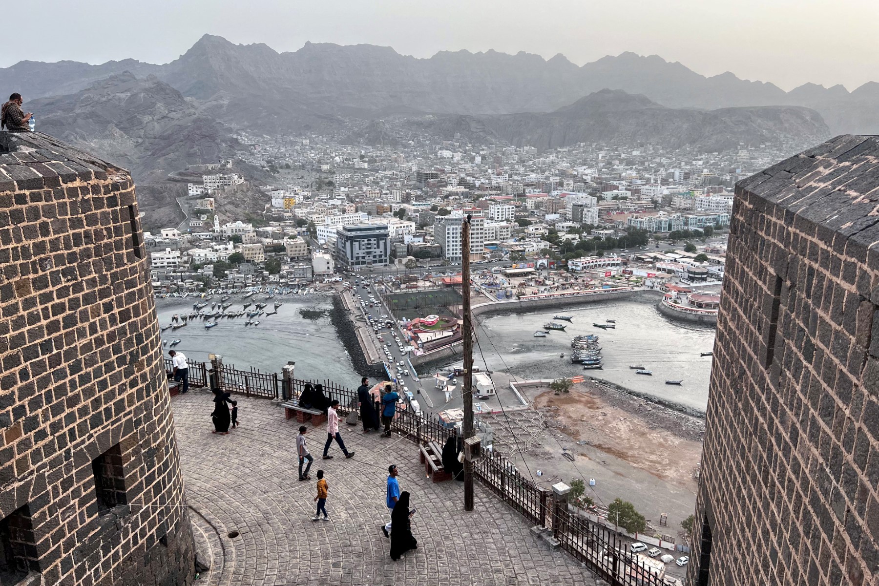 This picture shows a view from the fort on Sirah Island looking towards the old sea port of Aden in southern Yemen. (File/AFP)