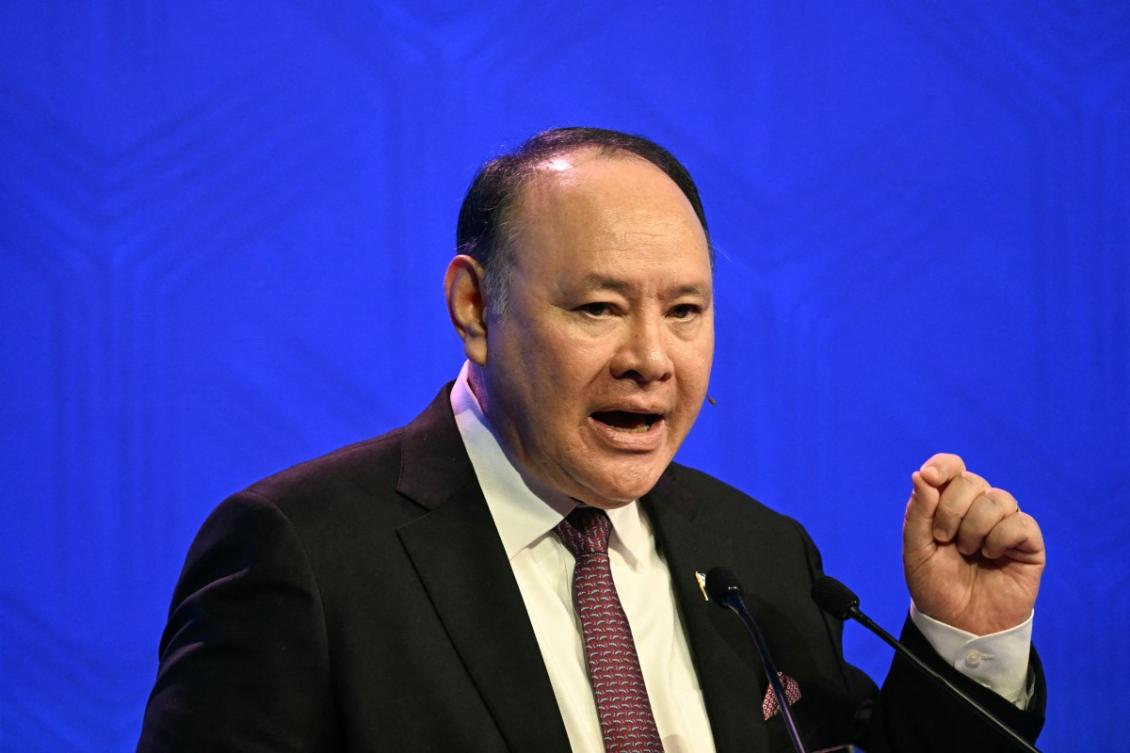 Philippines’ defense minister Gilberto Teodoro and his spouse and child will be banned from entering China’s mainland, Hong Kong and Macau. (AFP)