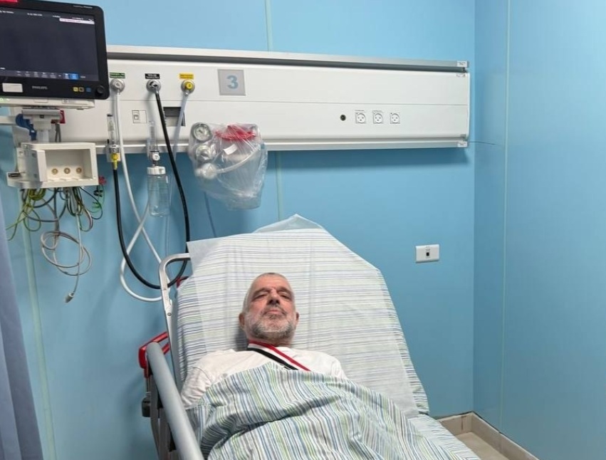 Hassan Yousef, 71, was “freed near the southern West Bank city of Hebron” and taken to a hospital in Ramallah where he resides, his son Owais Yousef said. (X/@qudsn)