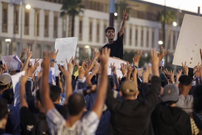Morocco handed prison terms to more than a dozen people arrested during youth-led protests last year, after convicting them of obstructing traffic, their lawyers said on Friday. (AFP/File)