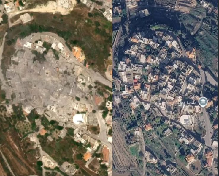 Displaced residents of villages in southern Lebanon, who currently have no way of reaching their homes, are turning to commercial satellite imagery to learn whether the houses they fled are still standing. (Supplied)