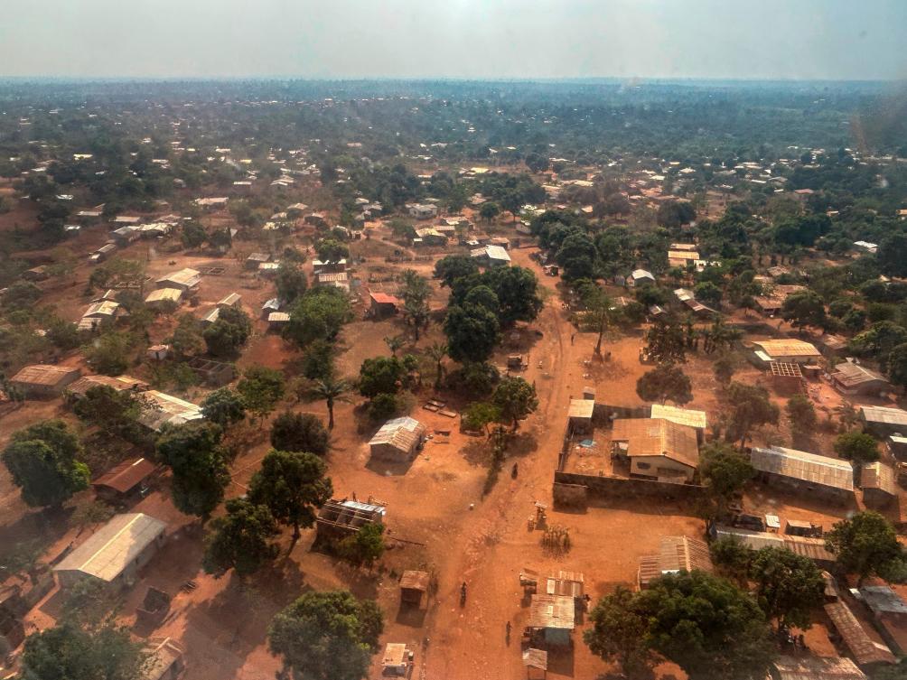 An aerial view of Bangui, Central African Republic, is seen on March 8, 2024. (AP Photo/File)