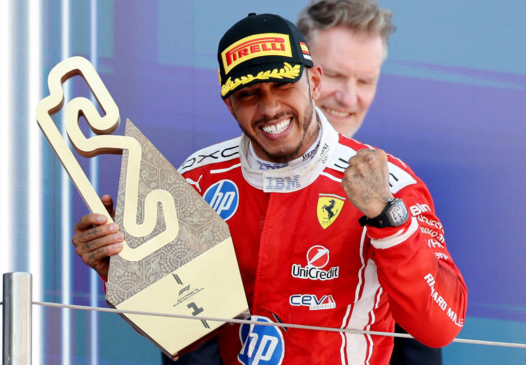 Hamilton claims his first Ferrari win at Barcelona Grand Prix