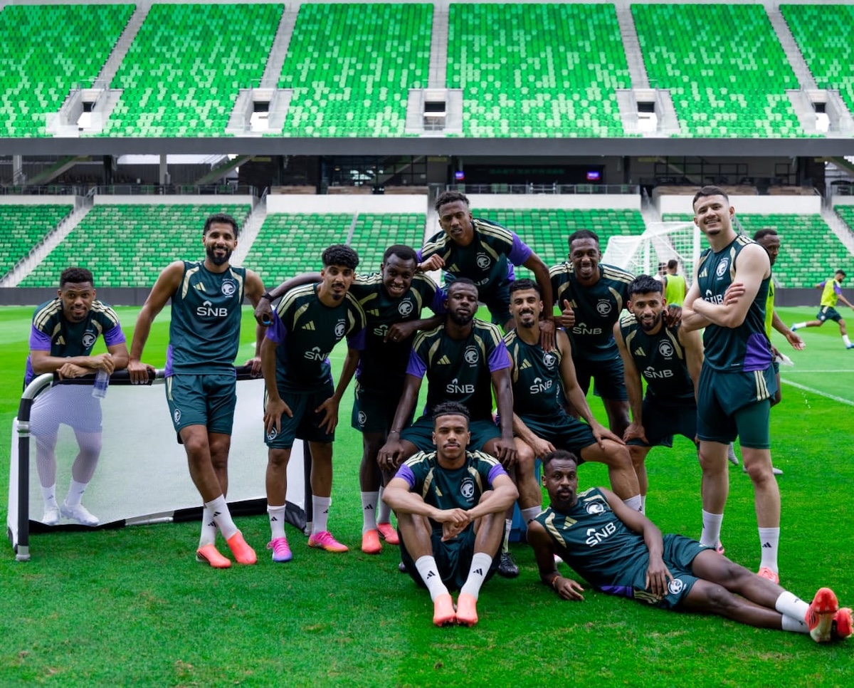 The Saudi Arabia national team prepares in Austin ahead of their first match of the FIFA World Cup 2026. (SAFF)