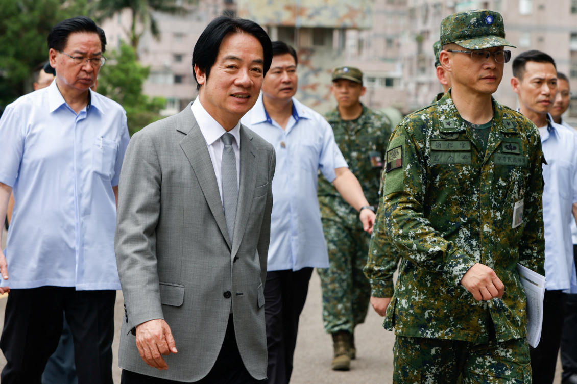 Above, Taiwan President Lai Ching-te during a military briefing at the Guandu Area Command in New Taipei City on June 16, 2026. (Reuters)