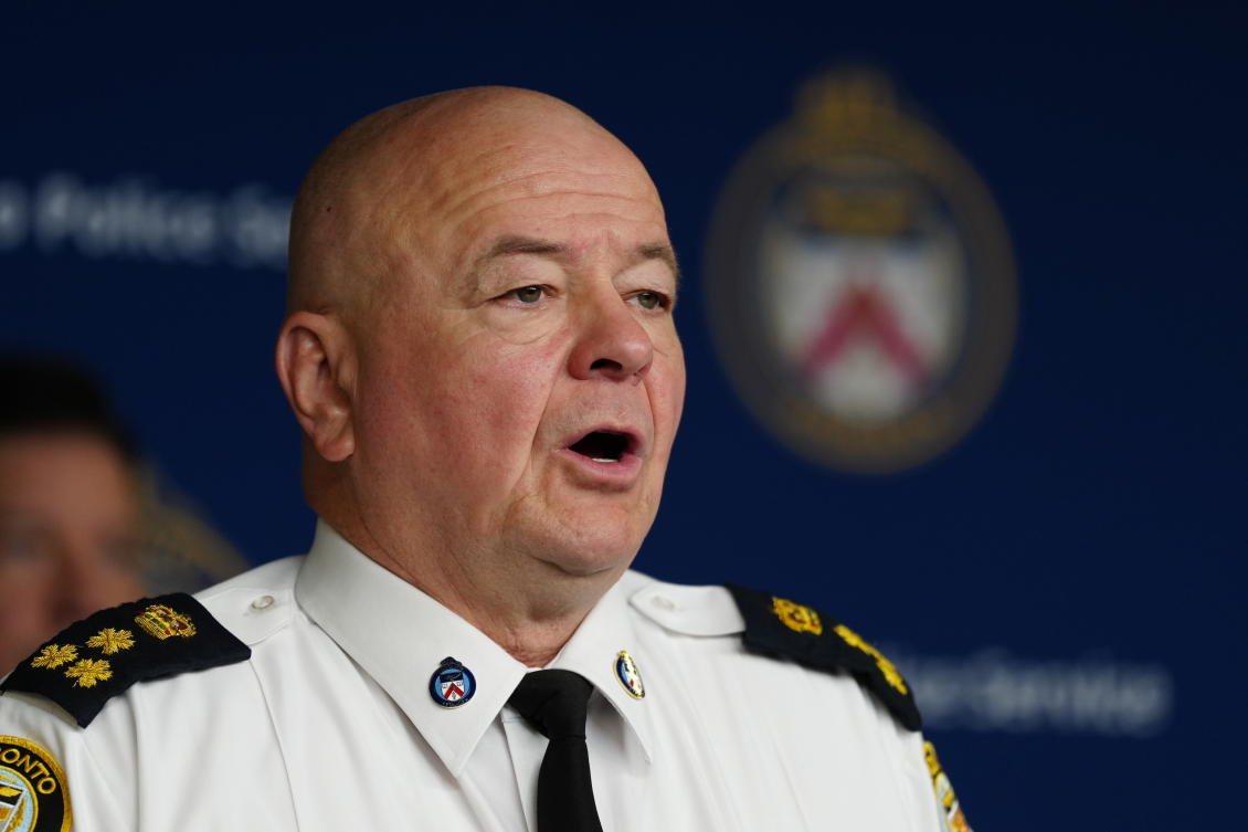 Toronto Police Chief Myron Demkiw speaks at a news conference in Toronto on Jun. 16, 2026. (AP)