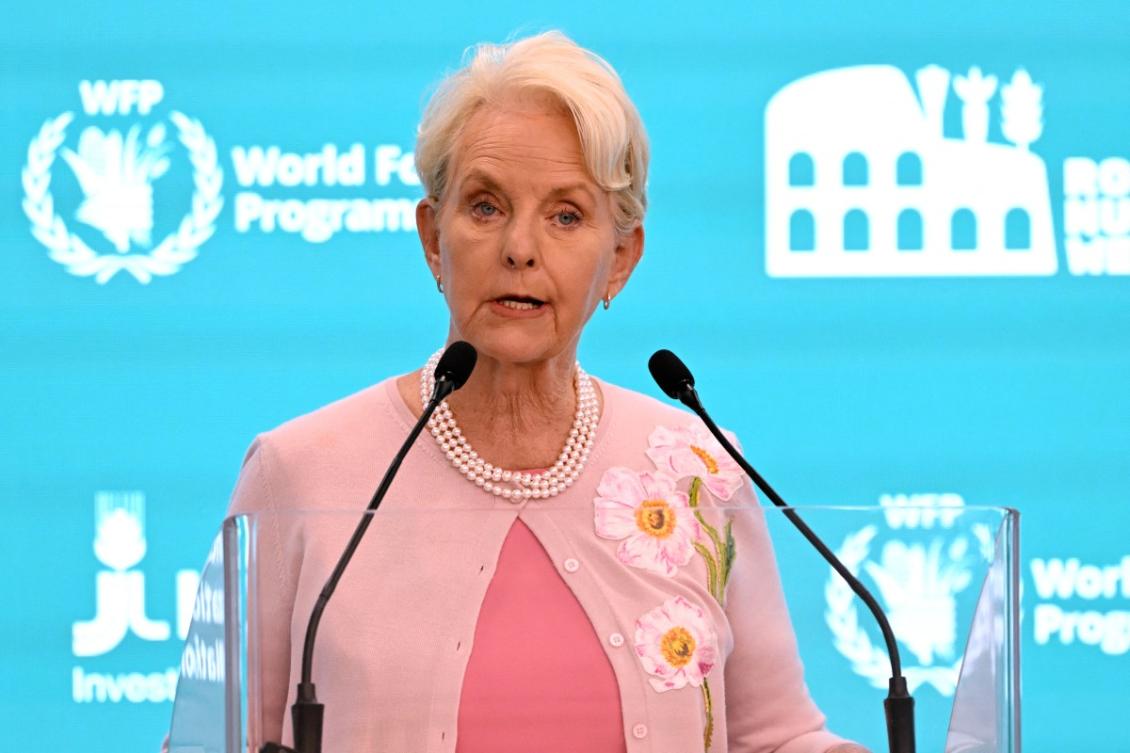 United Nations World Food Programme (WFP) Executive Director Cindy McCain. (File/AFP)