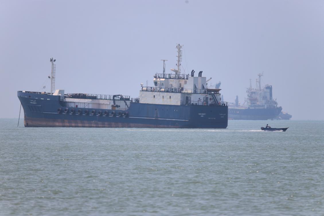 Japan’s Ministry of Foreign Affairs said thirty-seven vessels linked to Japan are still waiting to pass through the Strait of Hormuz, above. (ISNA via AP)