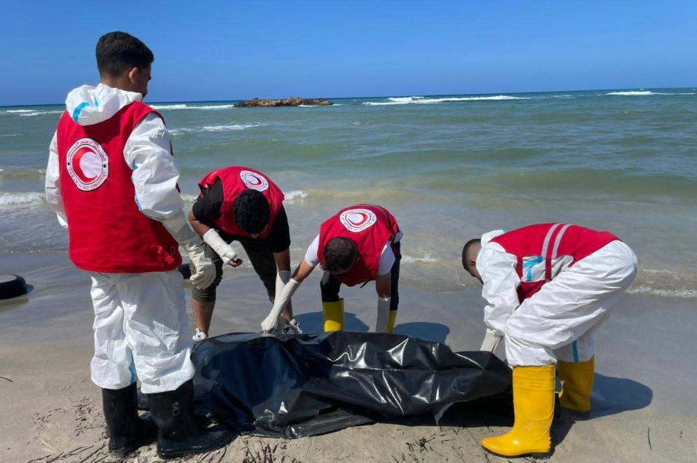 The bodies of at least 15 migrants including a girl have washed ashore along Libya’s eastern Mediterranean coast over the past week after their boat was believed to have capsized, security, navy and medical sources told Reuters on Saturday. (X/@brirmijihed)