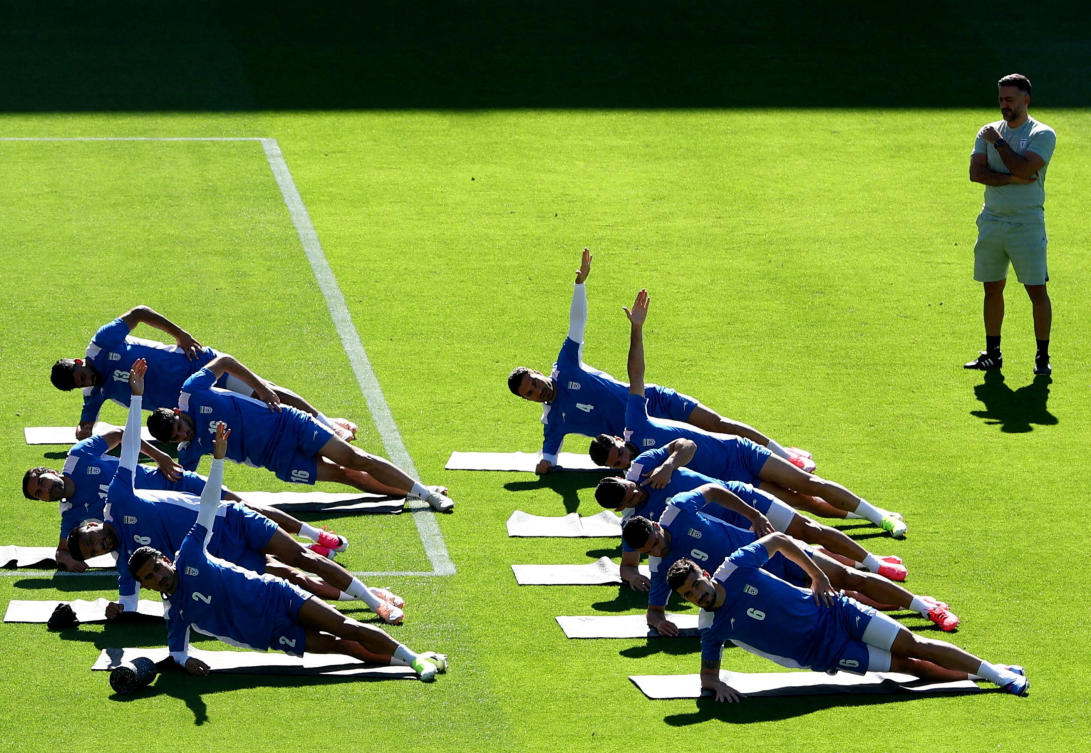 Soccer Football - FIFA World Cup 2026 - Iran Training - Carson Sports Park, Carson, California, U.S. - June 20, 2026 Iran players during training REUTERS/Matthew Childs TPX IMAGES OF THE DAY