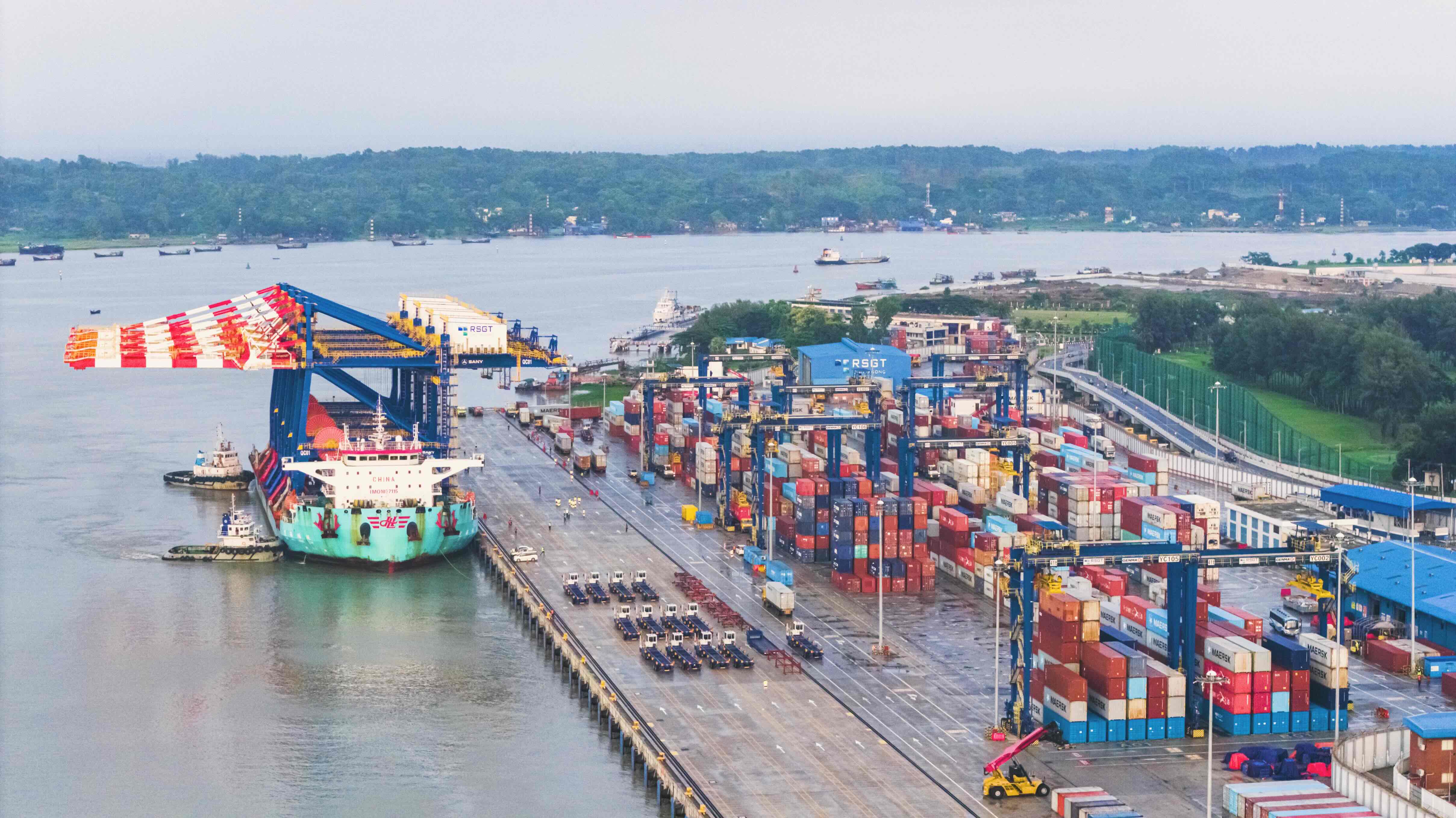 The Patenga Container Terminal in Chittagong Port, Bangladesh, June 19, 2026. (Red Sea Gateway Terminal)