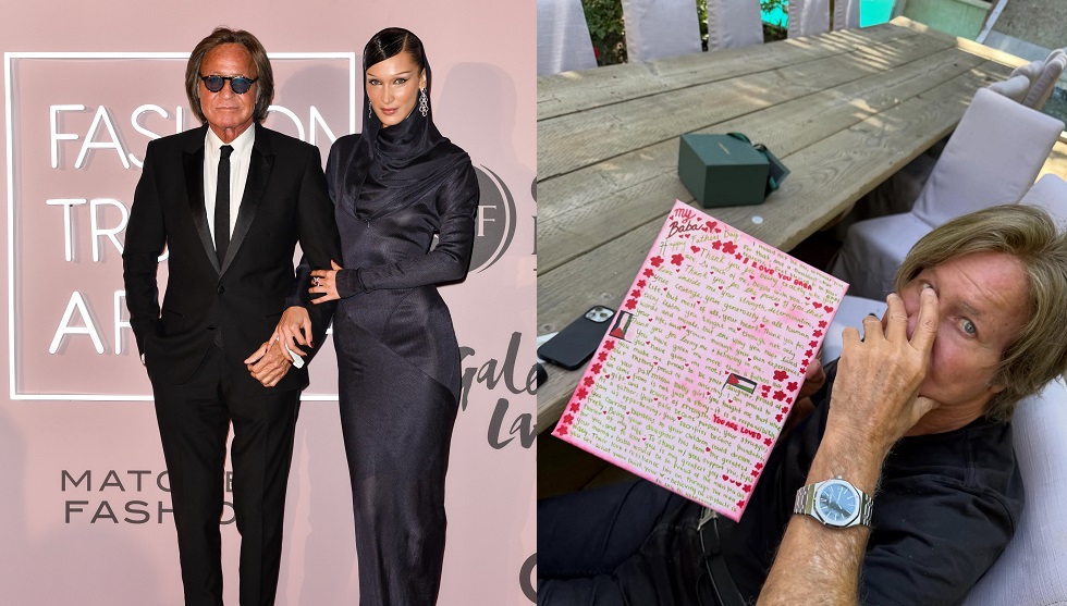 Bella and Gigi Hadid shared photographs of their father, Mohamed. (File/ Getty Images and Instagram)