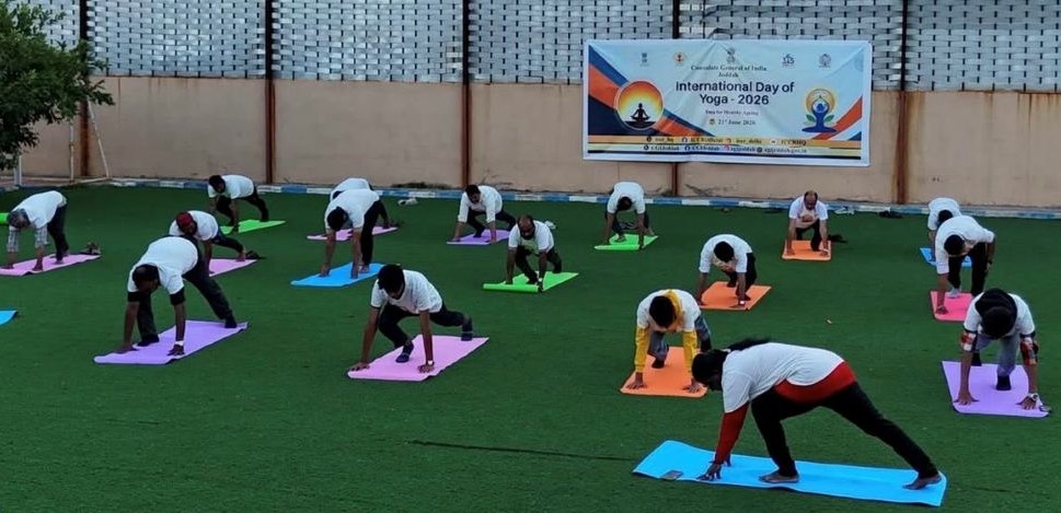 International Yoga Day was marked across western Saudi Arabia with wellness events that brought together yoga practitioners, instructors and community members. (Supplied)