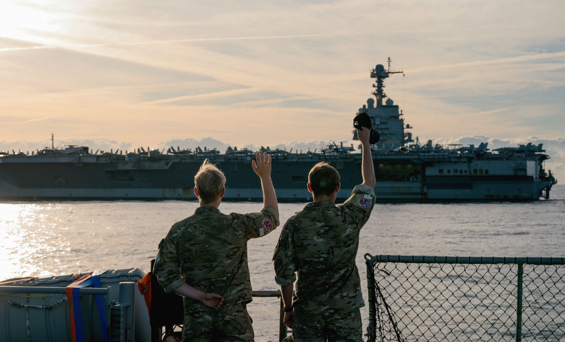 Denmark says it aims to guarantee freedom of navigation in and around the Strait of Hormuz and the Red Sea by joining the mission. (Danish Defense Command/File)