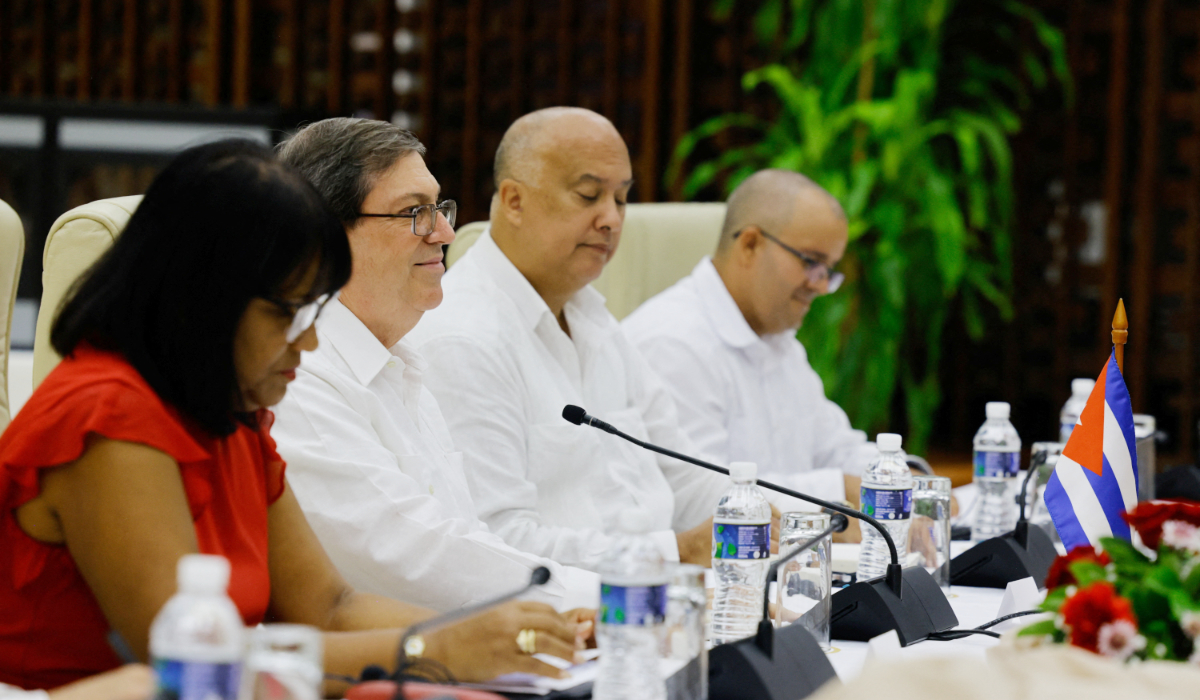 Cuban Foreign Minister Bruno Rodriguez speaks during a meeting with Vietnamese Foreign Minister Le Hoai Trung, special envoy of the General Secretary of the Communist Party of Vietnam (CPV) and President of Vietnam To Lam (not pictured), in Havana, Cuba, June 22, 2026. (REUTERS)