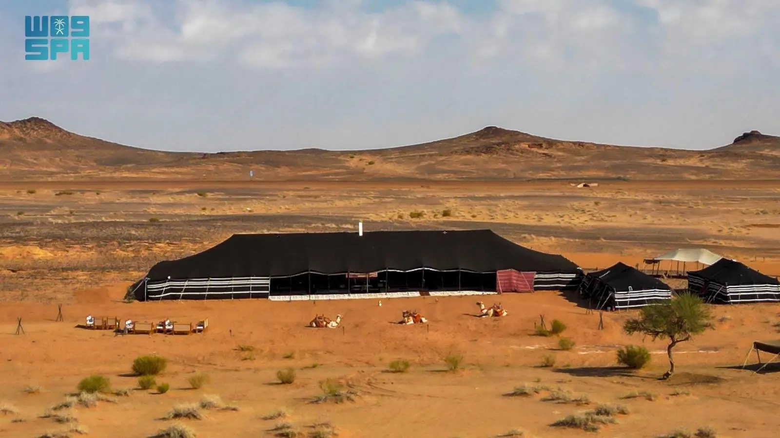 Traditional Bedouin tents were designed to provide shade, ventilation and mobility in the desert environment (SPA)