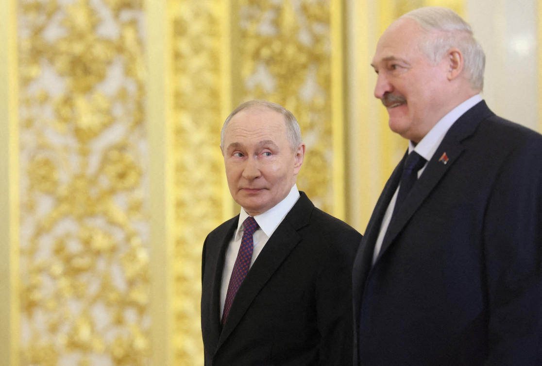 Russian President Vladimir Putin and Belarusian President Alexander Lukashenko attend a meeting of the Supreme State Council of the Union State of Russia and Belarus, in Moscow, Russia February 26, 2026. (Reuters)
