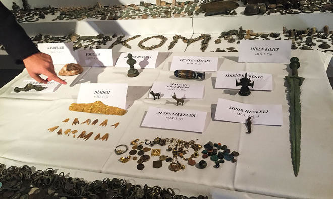 More than 10,000 historic artefacts were seized at the Istanbul home of two people who have been placed under arrest, Turkish police said Thursday. (AFP/File)