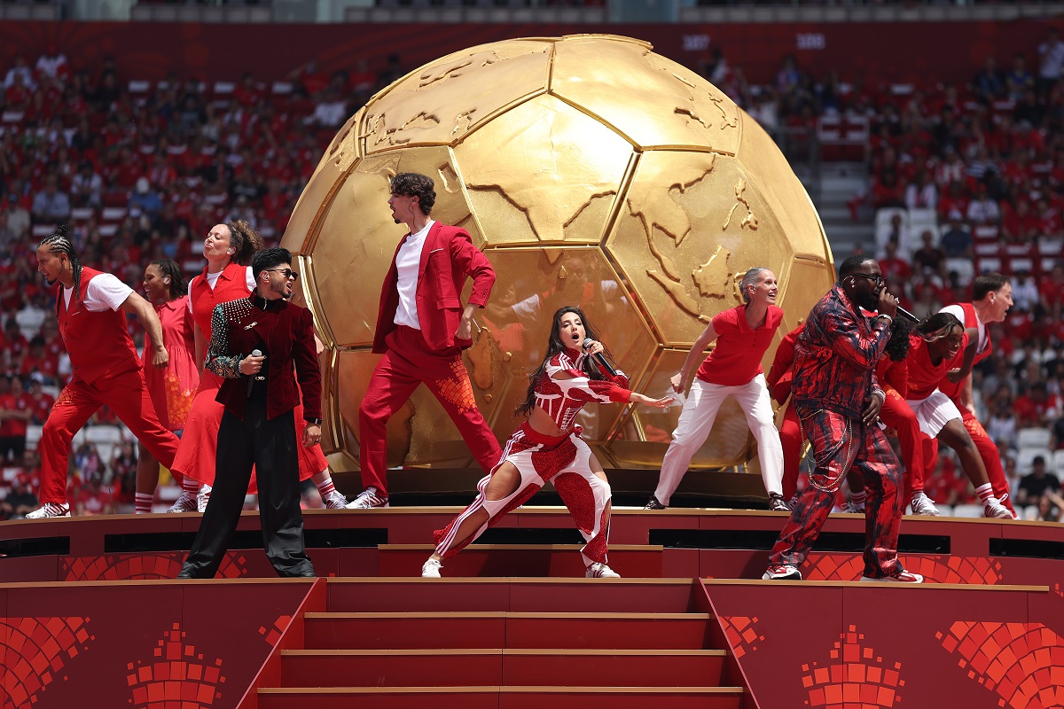 Nora Fatehi performed at the FIFA World Cup 2026 opening ceremony in Toronto, Canada. (Getty Images)